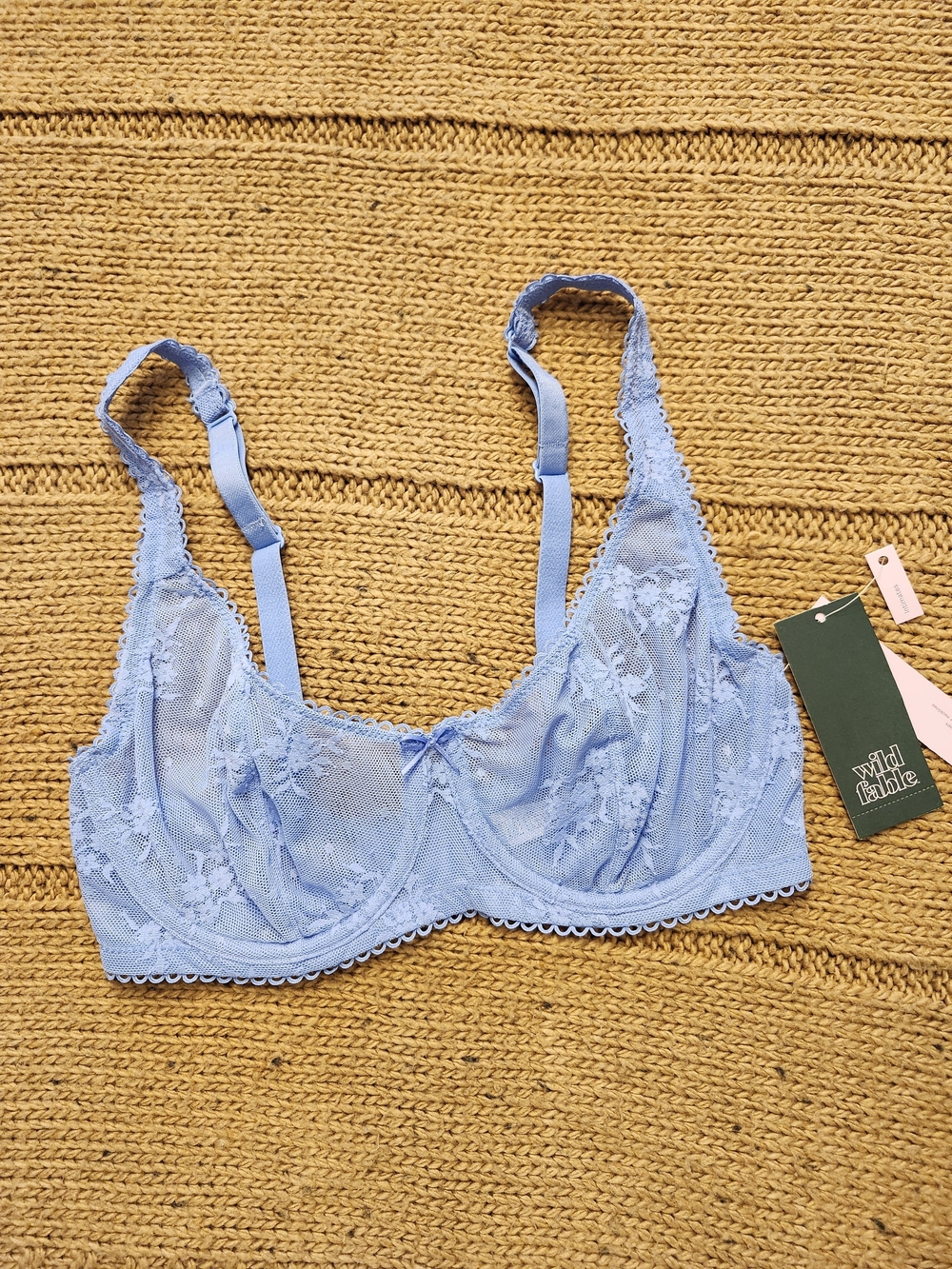 wild fable Pale Blue Lace Underwire Bra (#171)